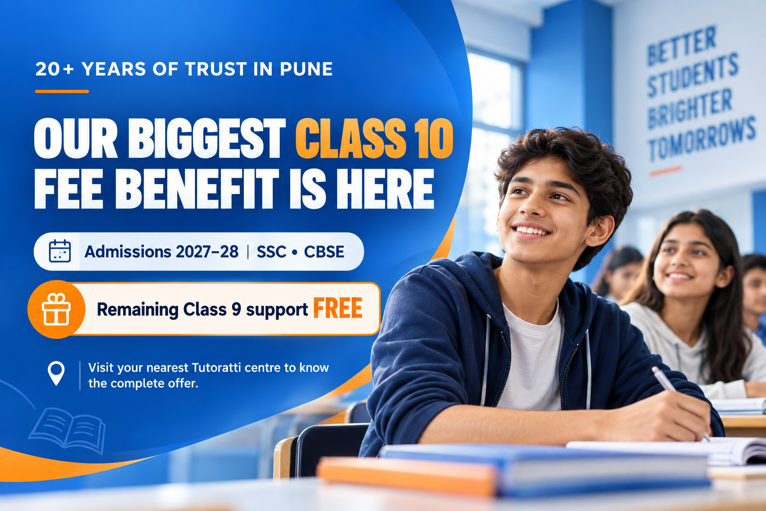 Class 10 Fee Benefit - Admissions 2027-28 - SSC & CBSE - 20+ Years of Trust in Pune