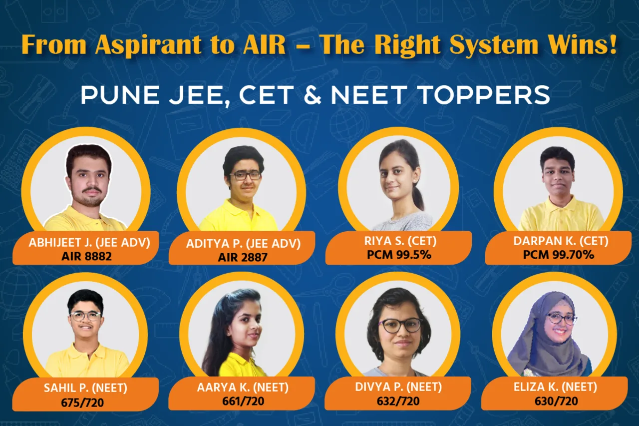Pune JEE, CET & NEET Toppers 2025 - From Aspirant to AIR